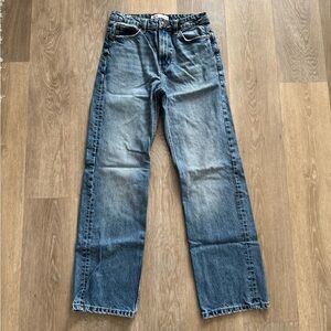 Zara High Rise Straight Leg Jeans